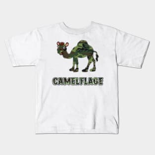 Camelflage funny merch for camels lovers, army lovers, camouflage lovers Kids T-Shirt